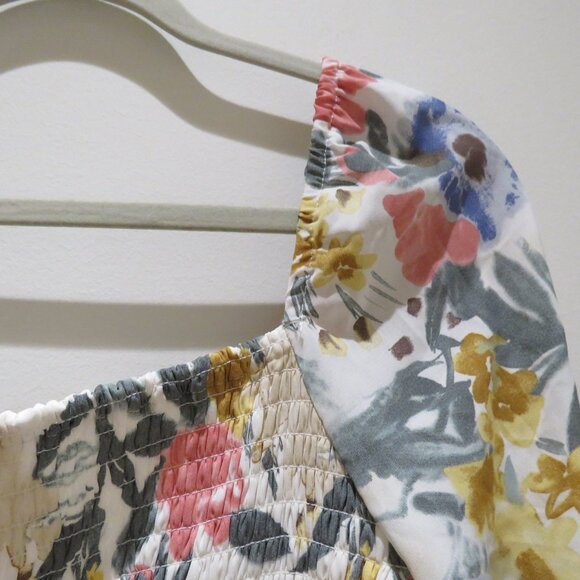 BALTIC BORN Marta Smocked Midi Dress in Multi Floral Cottage Boho Trad Wife XL - Picture 13 of 14